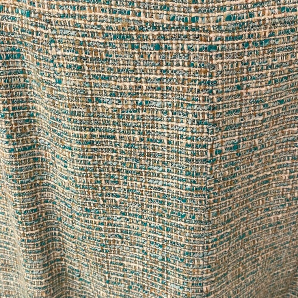 Nanette Lepore Tweed Skirt, Teal/Cream 8 - Picture 2 of 7